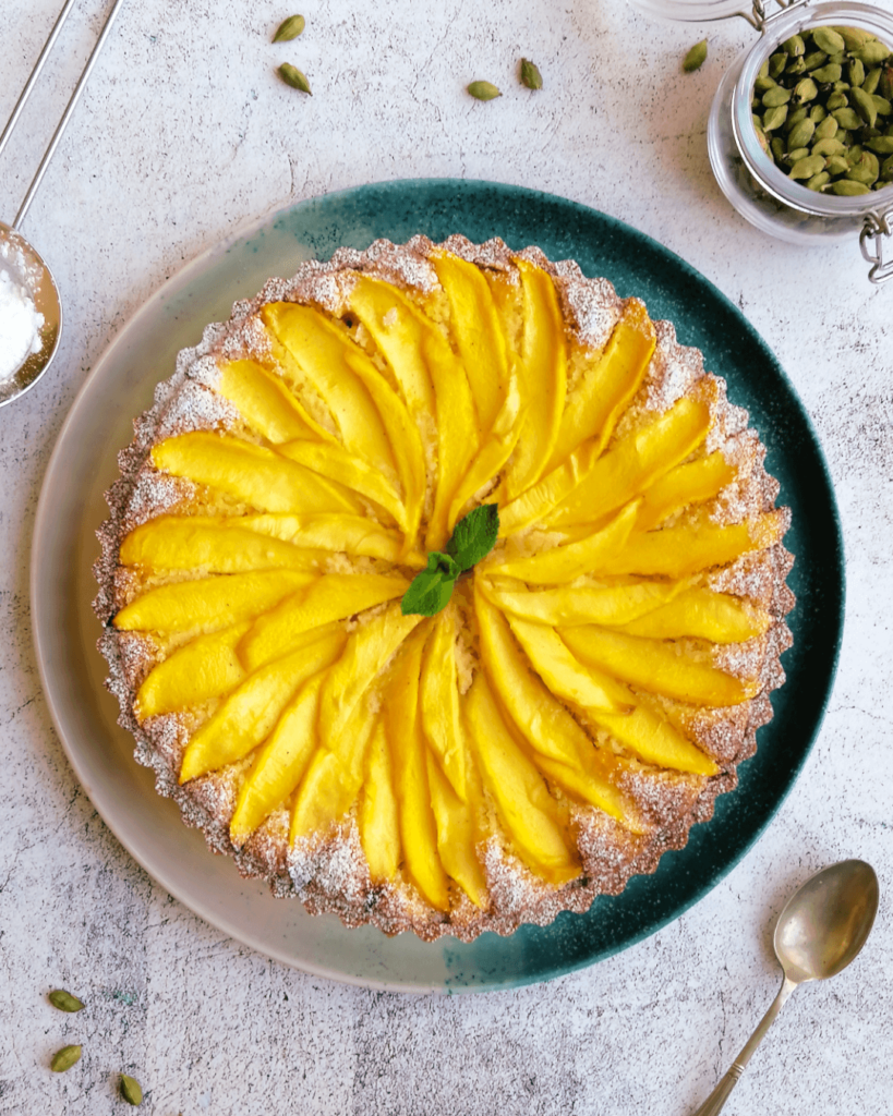 Mango Coconut Frangipane And Cardamom Tart The Italian Baker