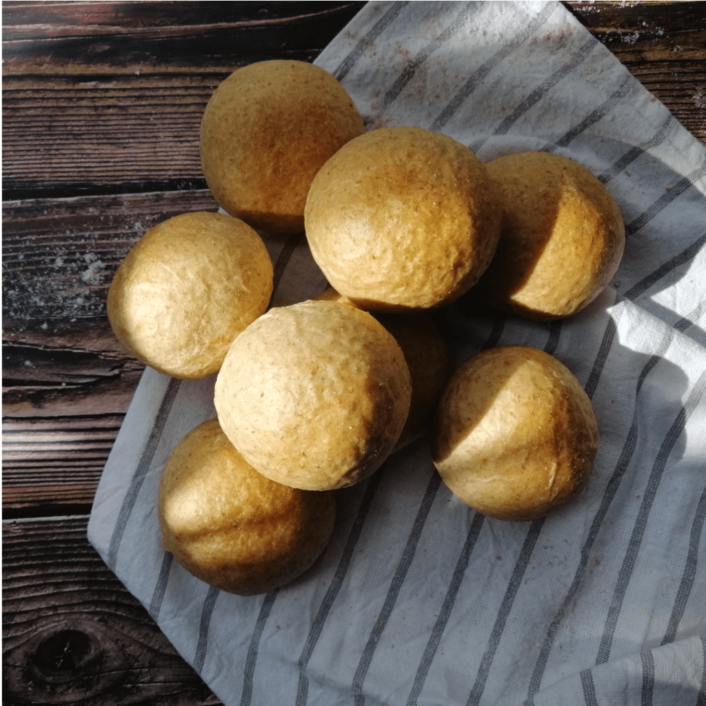 Freshly baked soft rolls